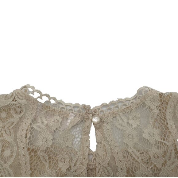 Lauren Conrad Women’s top Cream Ivory Lace Blouse‎ sleevless BOHO romantic XXL - Picture 9 of 10